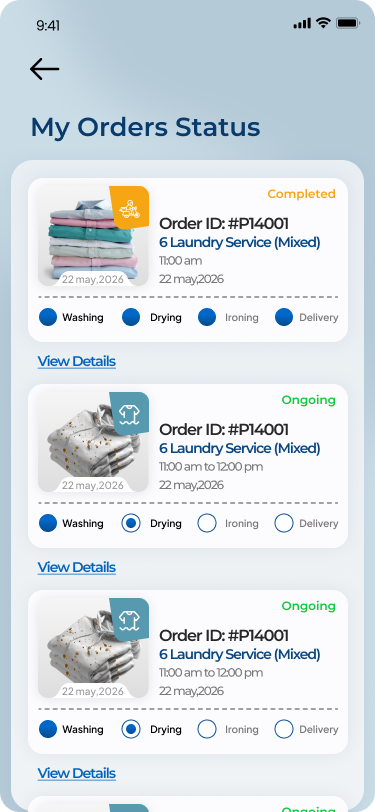 Rinsee Cleaners mobile app screenshot